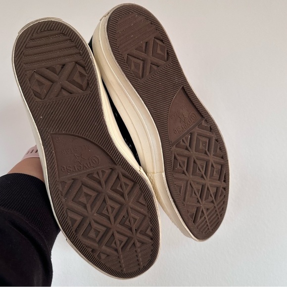 Comme des Garçons Play Converse Black High-Top Sneakers size 8 - Picture 5 of 7